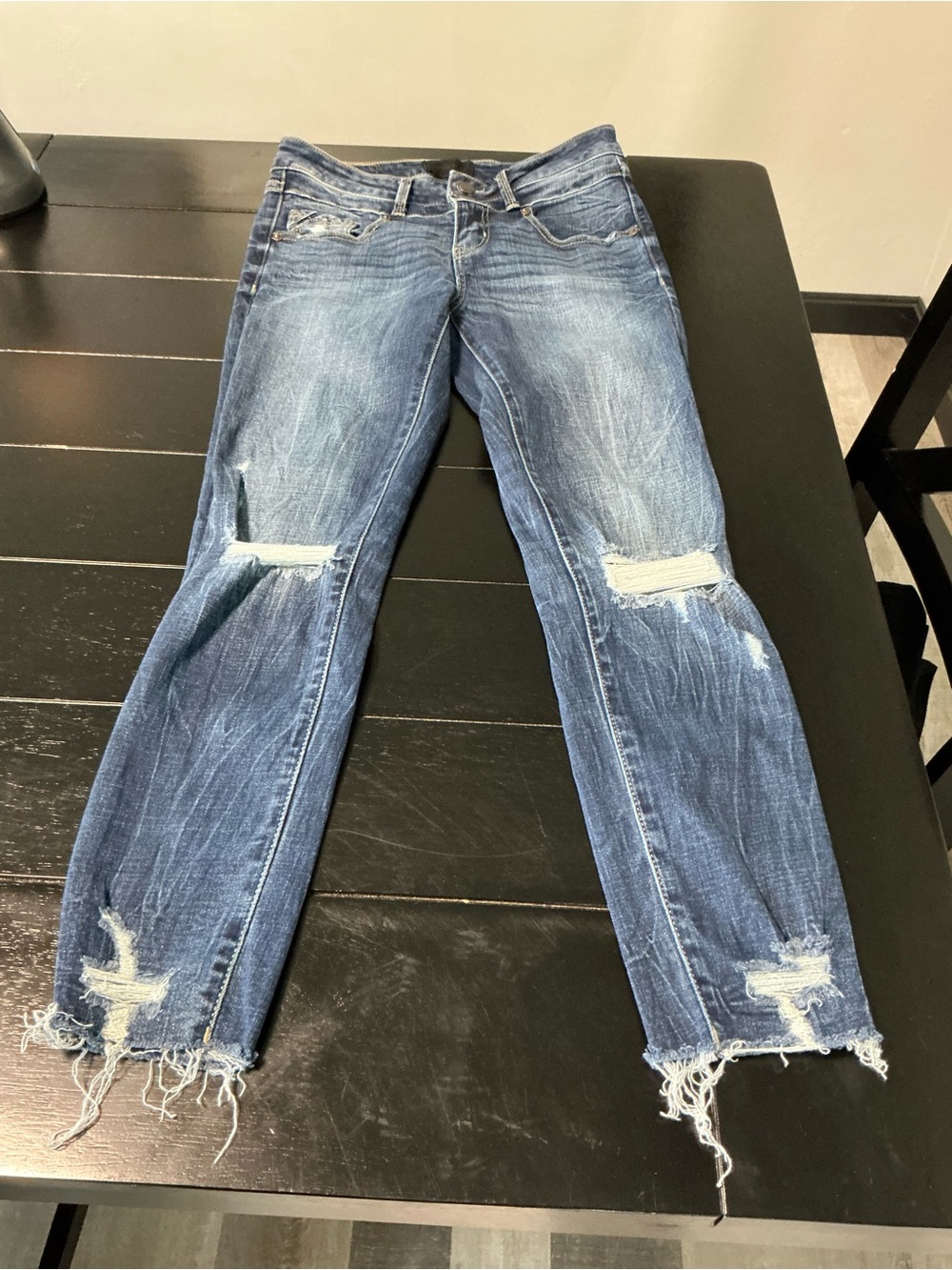 Buckle Black Ankle Skinny Fit no. 53Women's Distressed Jeans - Blue